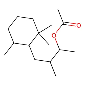 Cyclohexanepropanol, alpha,beta,2,6,6-pentamethyl-, 1-acetate structure