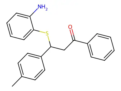 3-((2-Aminophenyl)thio)-3-(4-methylphenyl)-1-phenyl-1-propanone structure