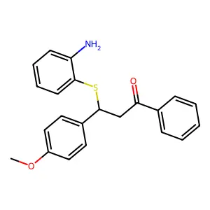 3-[(2-Aminophenyl)sulfanyl]-3-(4-methoxyphenyl)-1-phenylpropan-1-one structure