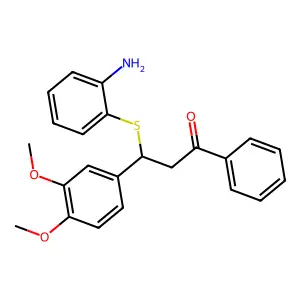 3-[(2-Aminophenyl)sulfanyl]-3-(3,4-dimethoxyphenyl)-1-phenylpropan-1-one structure