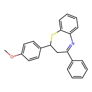 2-(4-Methoxyphenyl)-4-phenyl-2,3-dihydro-1,5-benzothiazepine structure