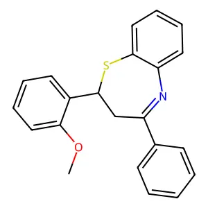 2-(2-Methoxyphenyl)-4-phenyl-2,3-dihydro-1,5-benzothiazepine structure