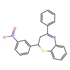 2-(3-(Hydroxy(oxido)amino)phenyl)-4-phenyl-2,3-dihydro-1,5-benzothiazepine structure