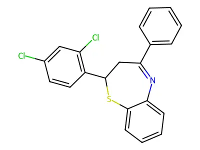 2-(2,4-Dichlorophenyl)-4-phenyl-2,3-dihydro-1,5-benzothiazepine structure