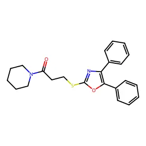 3-[(4,5-Diphenyl-1,3-oxazol-2-yl)sulfanyl]-1-piperidin-1-ylpropan-1-one structure