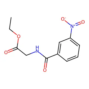 Ethyl 2-[(3-nitrobenzoyl)amino]acetate structure