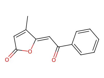 4-Methyl-5-phenacylidenefuran-2-one structure