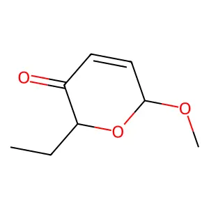 2H-Pyran-3(6H)-one, 2-ethyl-6-methoxy- structure