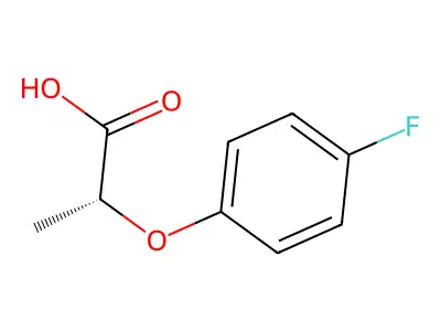 2-(4-Fluorophenoxy)propanoic acid structure