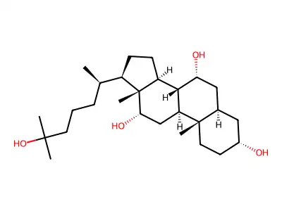5alpha-Cholestane-3alpha,7alpha,12alpha,25-tetrol structure
