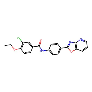 3-chloro-4-ethoxy-N-[4-([1,3]oxazolo[4,5-b]pyridin-2-yl)phenyl]benzamide structure