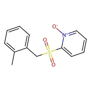 Pyridine, 2-[[(2-methylphenyl)methyl]sulfonyl]-, 1-oxide structure