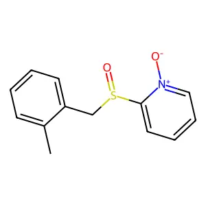 Pyridine, 2-[[(2-methylphenyl)methyl]sulfinyl]-, 1-oxide structure