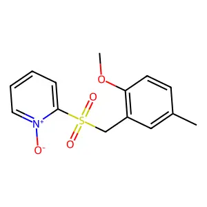 Pyridine, 2-[[(2-methoxy-5-methylphenyl)methyl]sulfonyl]-, 1-oxide structure