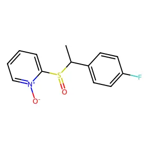 Pyridine, 2-[[1-(4-fluorophenyl)ethyl]sulfinyl]-, 1-oxide structure