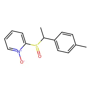 Pyridine, 2-[[1-(4-methylphenyl)ethyl]sulfinyl]-, 1-oxide structure