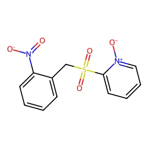 Pyridine, 2-[[(2-nitrophenyl)methyl]sulfonyl]-, 1-oxide structure