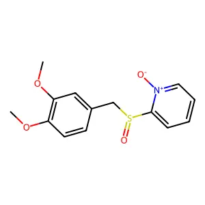 Pyridine, 2-[[(3,4-dimethoxyphenyl)methyl]sulfinyl]-, 1-oxide structure