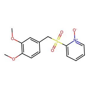 Pyridine, 2-[[(3,4-dimethoxyphenyl)methyl]sulfonyl]-, 1-oxide structure