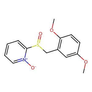 Pyridine, 2-[[(2,5-dimethoxyphenyl)methyl]sulfinyl]-, 1-oxide structure