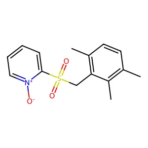 1-Oxido-2-[(2,3,6-trimethylphenyl)methylsulfonyl]pyridin-1-ium structure