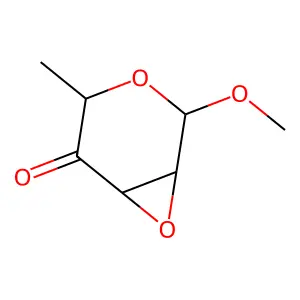 Methyl 2,3-anhydro-6-deoxyhexopyranosid-4-ulose structure