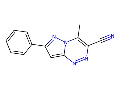 4-Methyl-7-phenylpyrazolo[5,1-c][1,2,4]triazine-3-carbonitrile structure