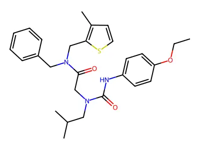 N-Benzyl-N~2~-[(4-ethoxyphenyl)carbamoyl]-N~2~-(2-methylpropyl)-N-[(3-methylthiophen-2-yl)methyl]glycinamide structure