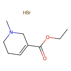 Nicotinic acid, 1,2,5,6-tetrahydro-1-methyl-, ethyl ester, hydrobromide structure