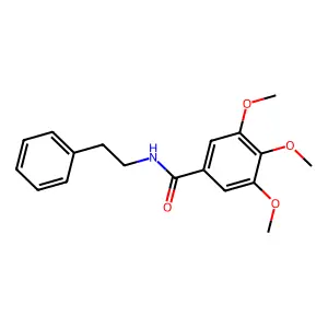 3,4,5-trimethoxy-N-(2-phenylethyl)benzamide structure