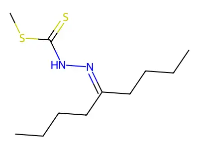 Methyl 2-(nonan-5-ylidene)hydrazine-1-carbodithioate structure