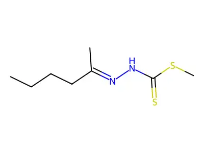 methyl N-(hexan-2-ylideneamino)carbamodithioate structure