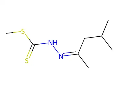 methyl N-(4-methylpentan-2-ylideneamino)carbamodithioate structure