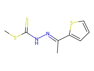 methyl N-(1-thiophen-2-ylethylideneamino)carbamodithioate structure