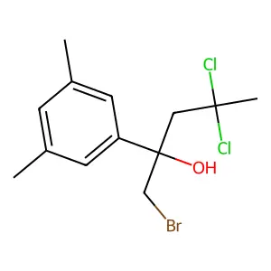 1-Bromo-4,4-dichloro-2-(3,5-dimethylphenyl)pentan-2-ol structure