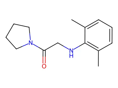 Pyrrolidine, 1-(N-2,6-xylylglycyl)- structure