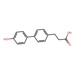 3-[4-(4-Hydroxyphenyl)phenyl]propanoic acid structure