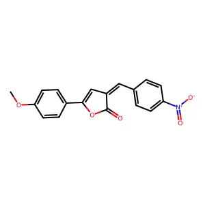 (3E)-5-(4-methoxyphenyl)-3-[(4-nitrophenyl)methylidene]furan-2-one structure