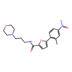 N-[4-[3-methoxy-5-(4-methylphenyl)-1,2,4-triazol-1-yl]phenyl]-3-phenylpropanamide structure