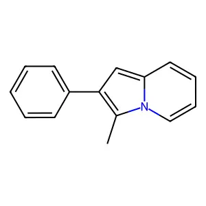 3-Methyl-2-phenylindolizine structure
