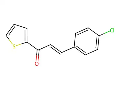3-(4-Chlorophenyl)-1-(thiophen-2-yl)prop-2-en-1-one structure