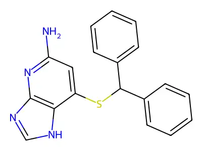 7-[(Diphenylmethyl)sulfanyl]-1H-imidazo[4,5-b]pyridin-5-amine structure