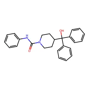 4-[hydroxy(diphenyl)methyl]-N-phenylpiperidine-1-carboxamide structure