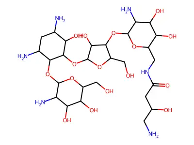 DL-gamma-Amino-beta-hydroxybutyrylparomomycin structure