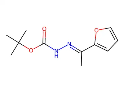 N-[1-(2-furanyl)ethylideneamino]carbamic acid tert-butyl ester structure