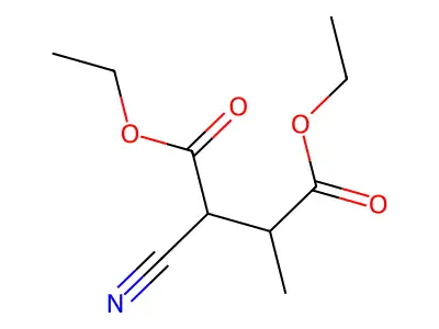 Diethyl 2-cyano-3-methylbutanedioate structure