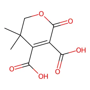 5,6-Dihydro-5,5-dimethyl-2-oxo-2H-pyran-3,4-dicarboxylic acid structure
