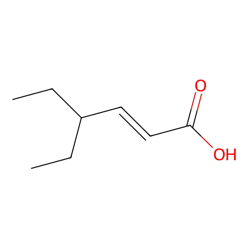 (E)-4-Ethylhex-2-enoic acid structure