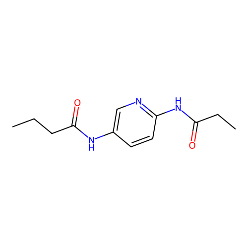 N-[6-(propanoylamino)-3-pyridinyl]butanamide structure