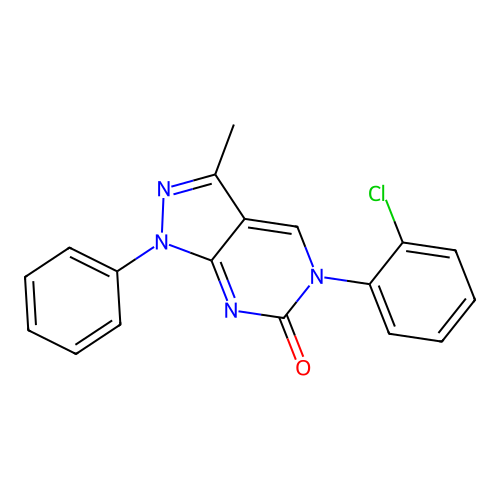 5-(2-Chlorophenyl)-3-methyl-1-phenylpyrazolo[3,4-d]pyrimidin-6-one structure